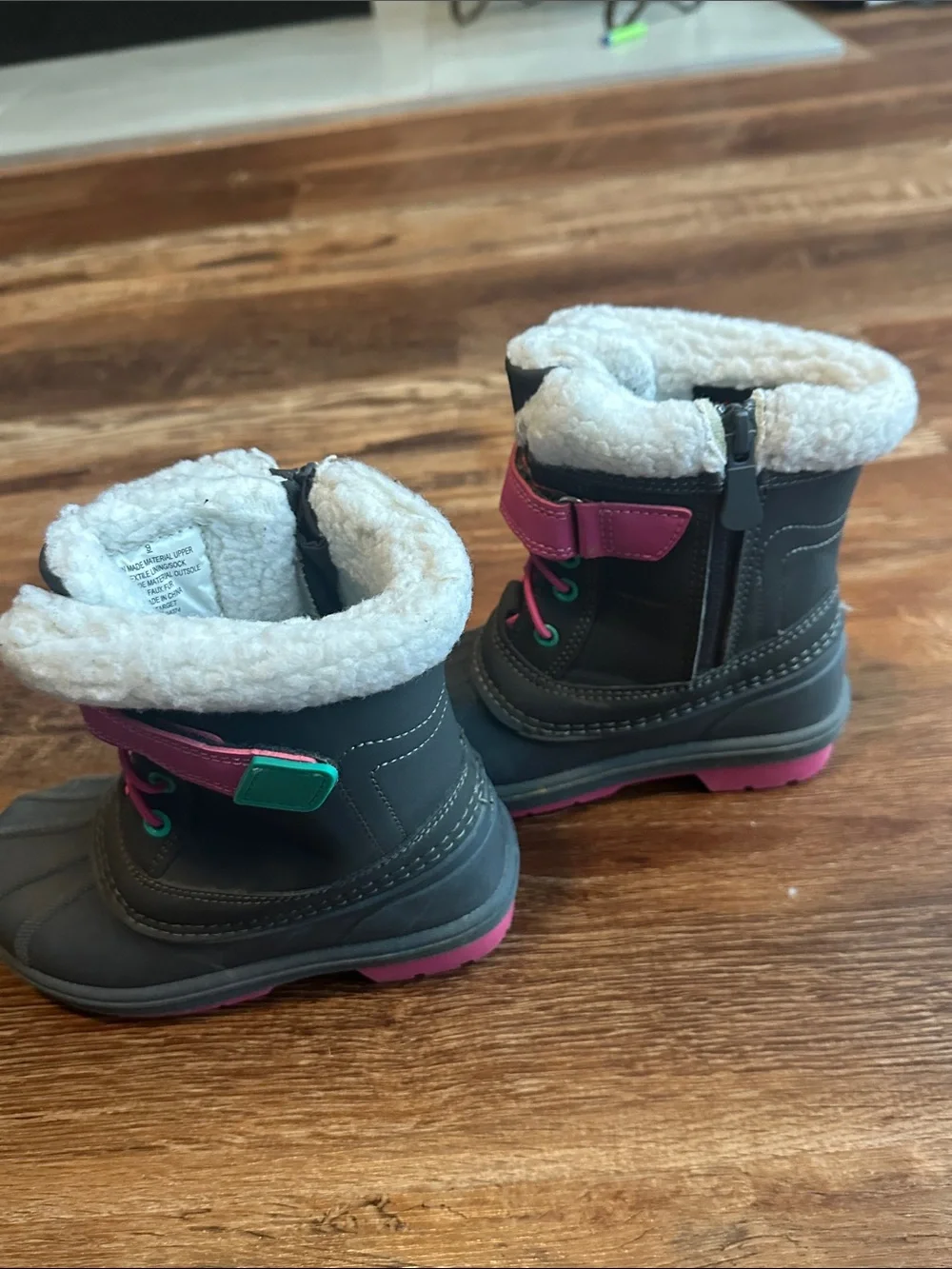Cat Jack Kids wWaterproof Winter Boots with Pink Accents